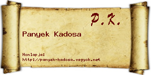 Panyek Kadosa névjegykártya